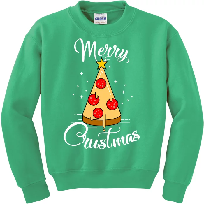 Merry Chrustmas Funny Christmas Pizza Kids Sweatshirt