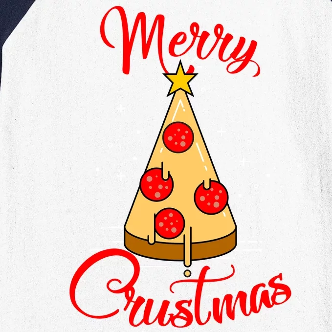 Merry Chrustmas Funny Christmas Pizza Baseball Sleeve Shirt