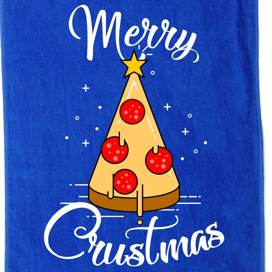 Merry Chrustmas Funny Christmas Pizza Platinum Collection Golf Towel