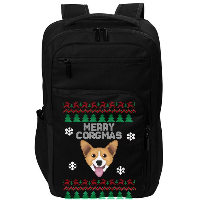 Merry Corgmas Ugly Christmas Impact Tech Backpack