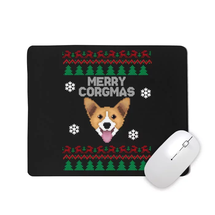 Merry Corgmas Ugly Christmas Mousepad