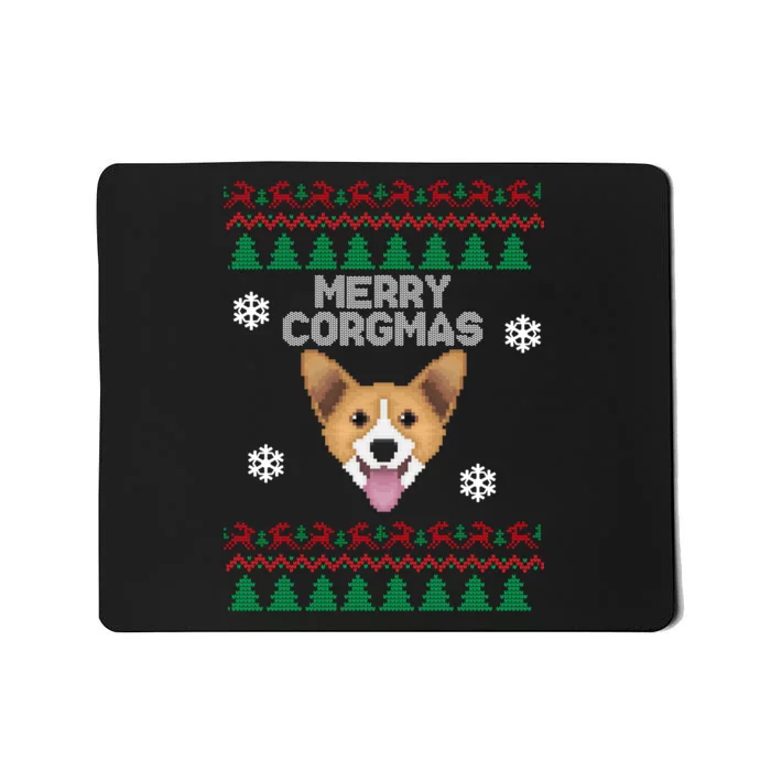 Merry Corgmas Ugly Christmas Mousepad