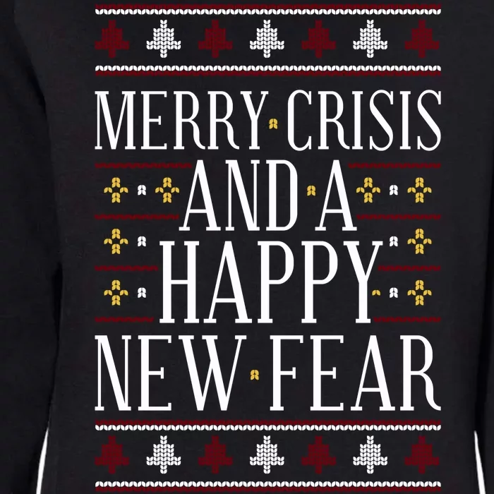 Merry Crisis Ugly Christmas Sweater Womens California Wash Sweatshirt