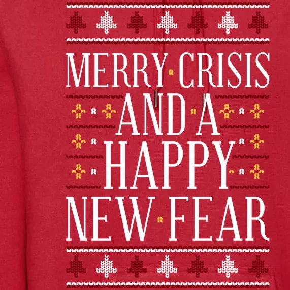 Merry Crisis Ugly Christmas Sweater Premium Hoodie