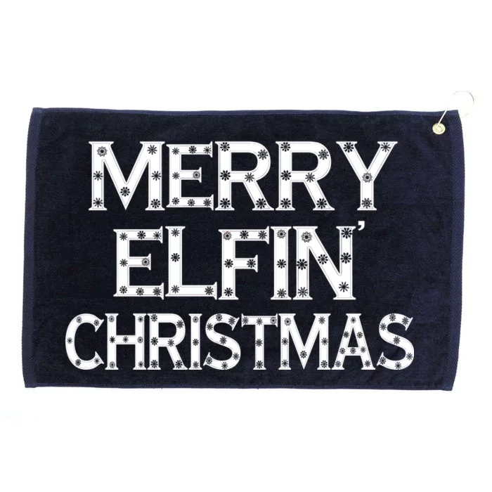 Merry Elfin' Christmas Grommeted Golf Towel