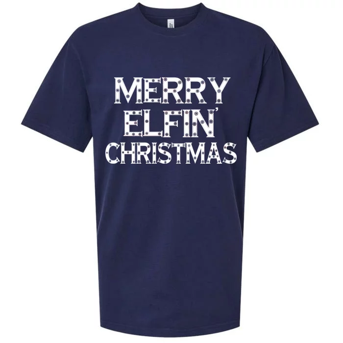 Merry Elfin' Christmas Sueded Cloud Jersey T-Shirt