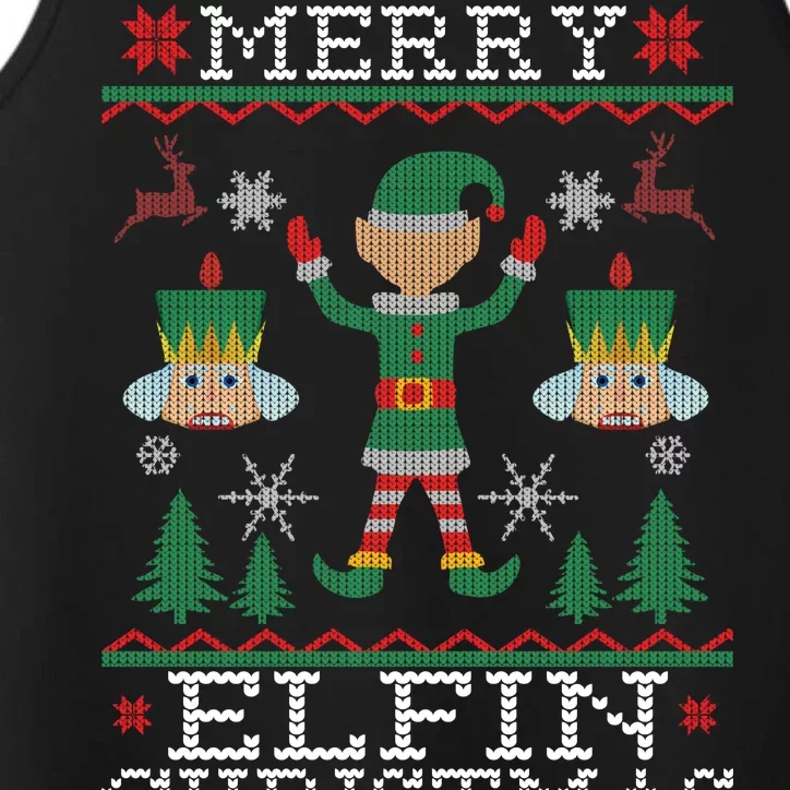 Merry Elfin Christmas Elf Ugly Performance Tank