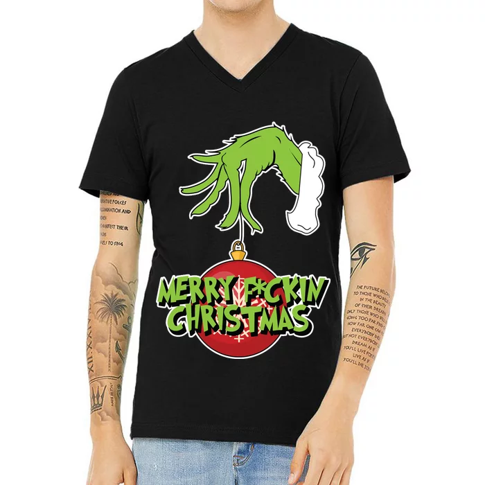 Merry F*ckin Christmas V-Neck T-Shirt