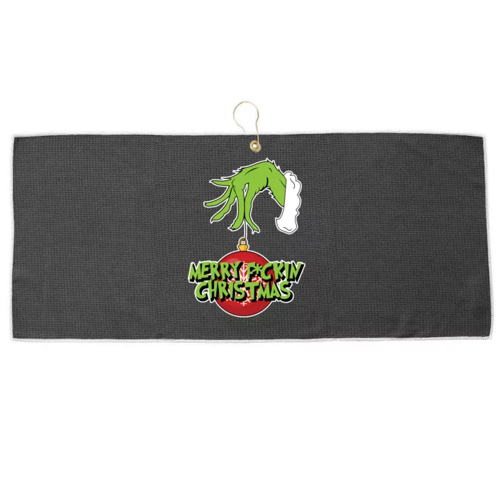 Merry F*ckin Christmas Large Microfiber Waffle Golf Towel