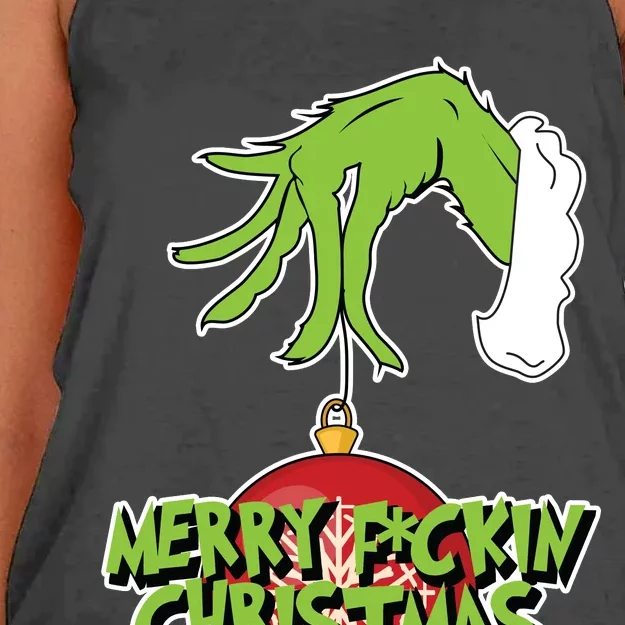 Merry F*ckin Christmas Women's Knotted Racerback Tank