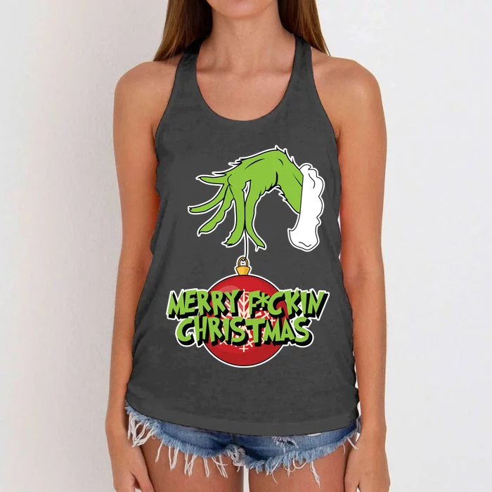 Merry F*ckin Christmas Women's Knotted Racerback Tank