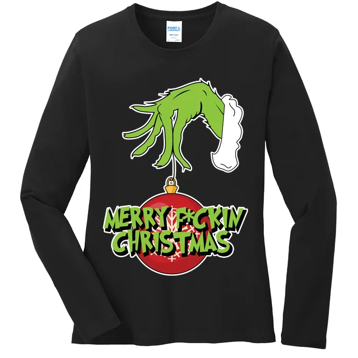 Merry F*ckin Christmas Ladies Long Sleeve Shirt