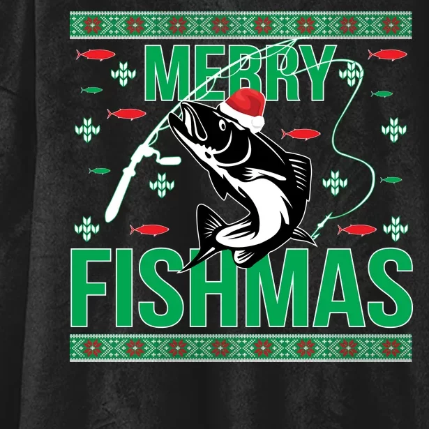 Merry Fishmas Hooded Wearable Blanket