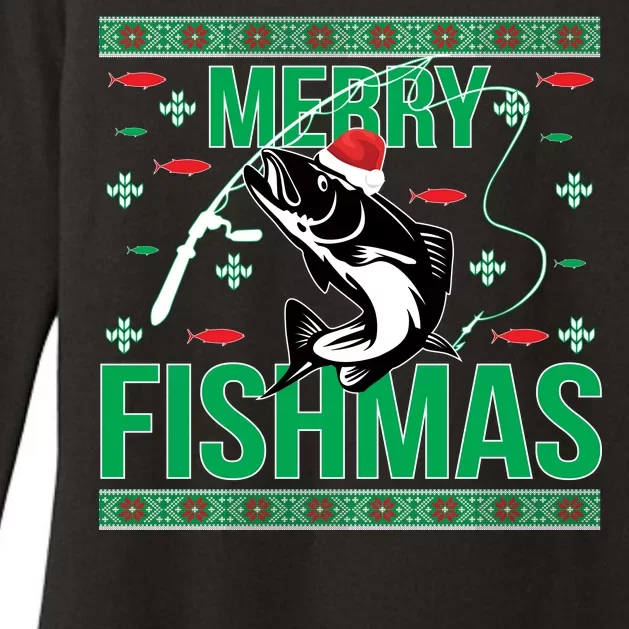 Merry Fishmas Womens CVC Long Sleeve Shirt