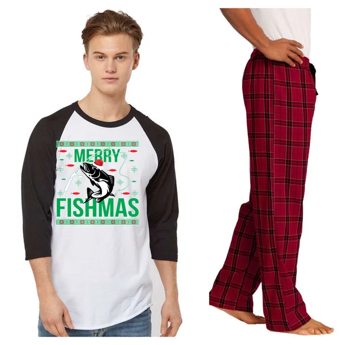 Merry Fishmas Raglan Sleeve Pajama Set