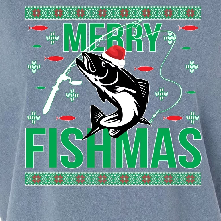 Merry Fishmas Garment-Dyed Women's Muscle Tee