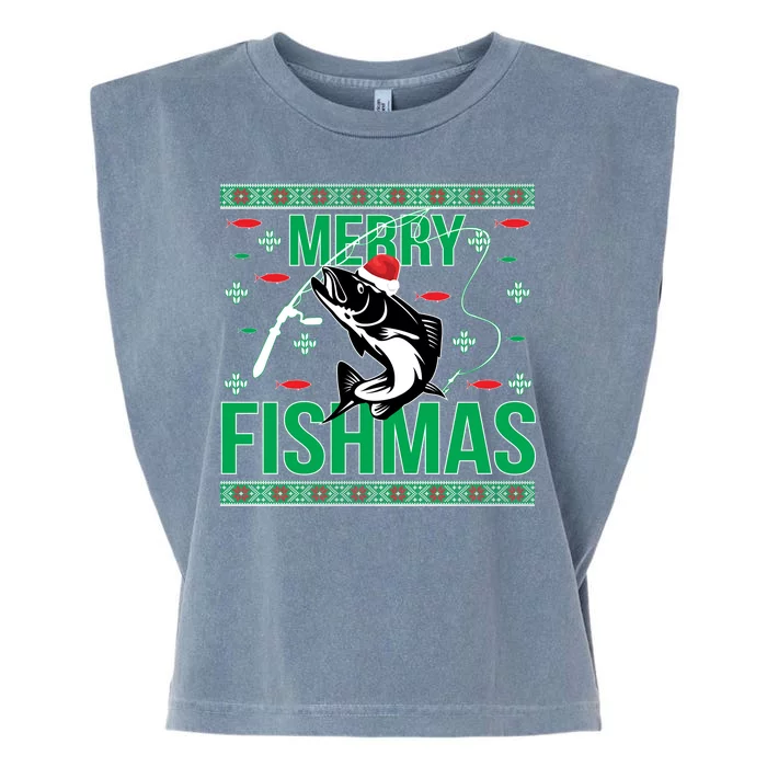 Merry Fishmas Garment-Dyed Women's Muscle Tee