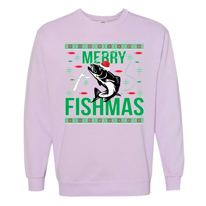 Merry Fishmas Garment-Dyed Sweatshirt