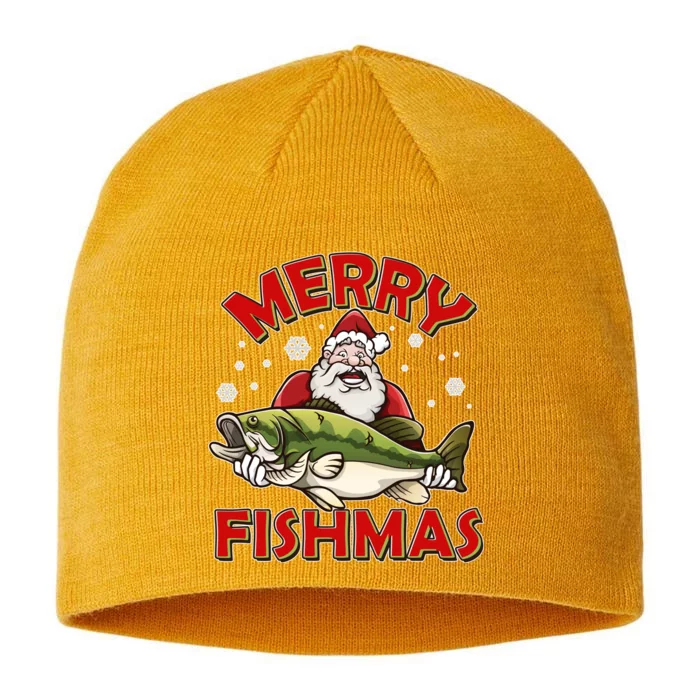 Merry Fishmas Christmas Fish Santa 8 1/2in Sustainable Knit Beanie