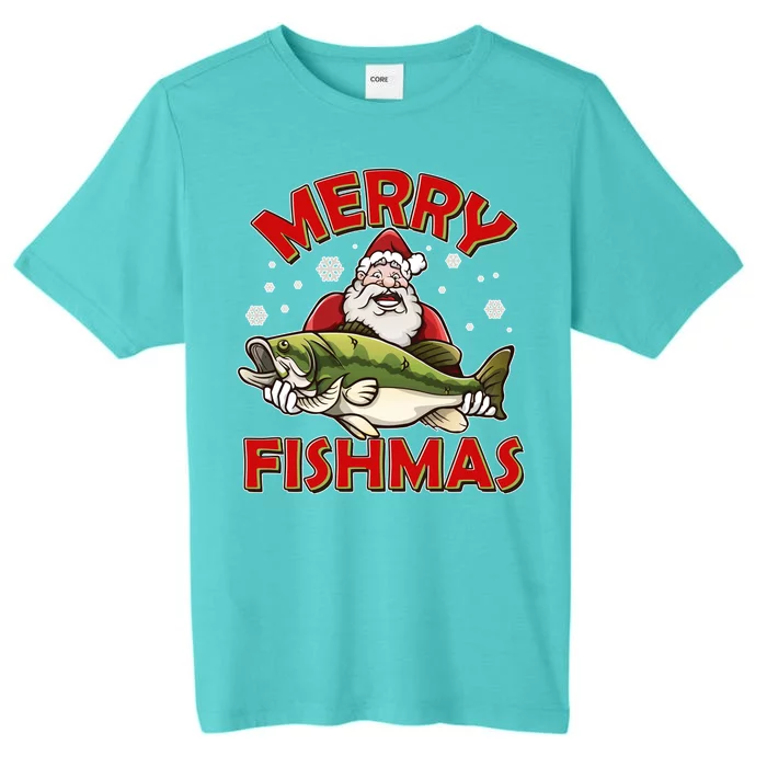 Merry Fishmas Christmas Fish Santa ChromaSoft Performance T-Shirt