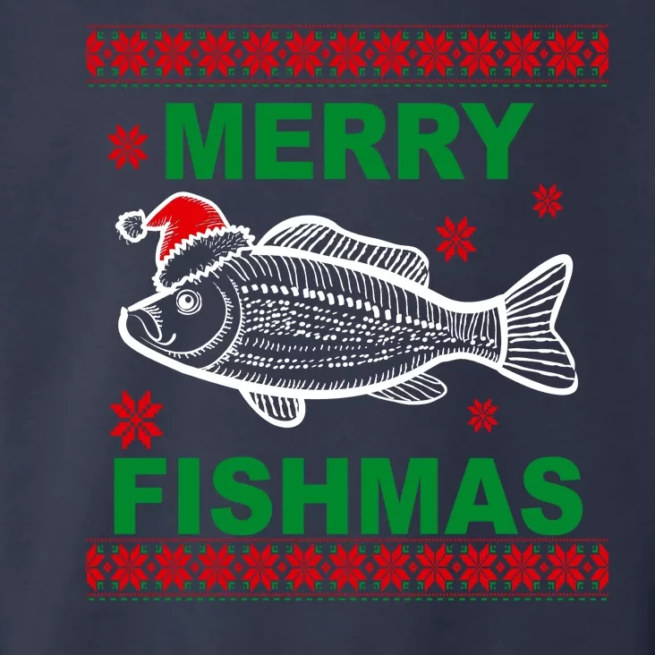 Merry Fishmas Ugly Christmas Toddler Hoodie