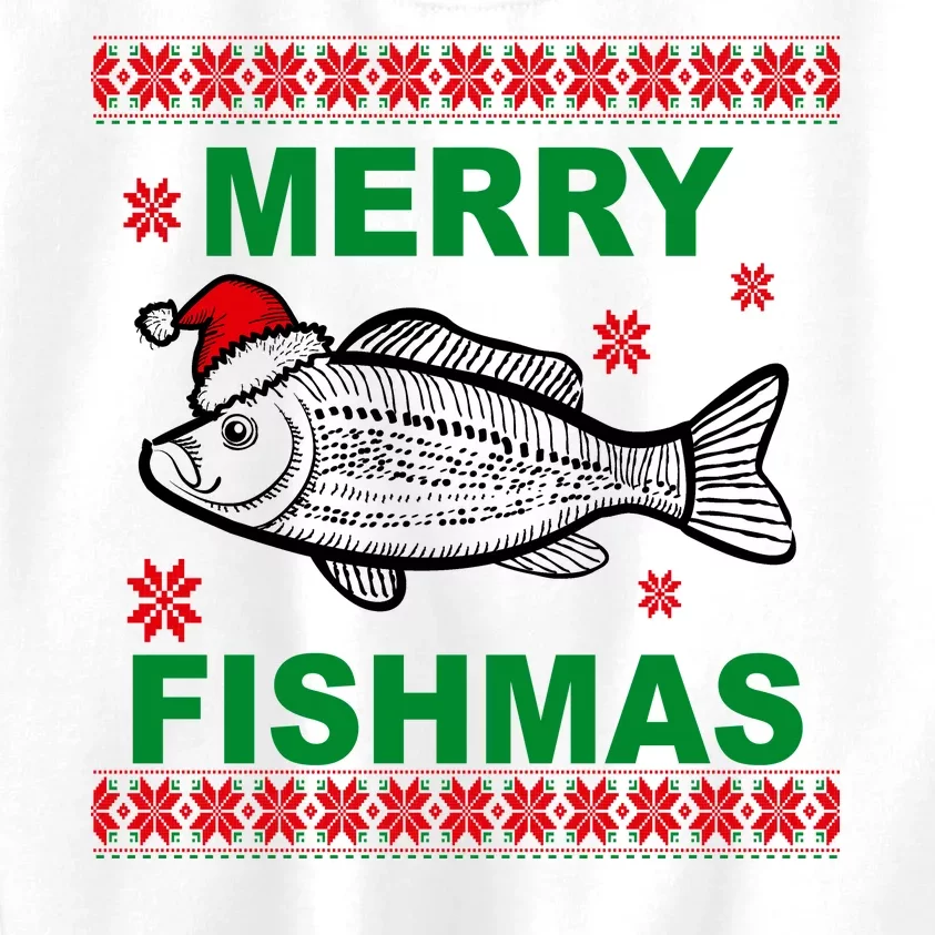 Merry Fishmas Ugly Christmas Kids Sweatshirt