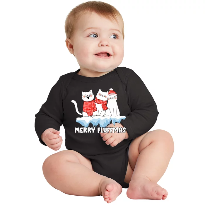 Merry Fluffmas Christmas Baby Long Sleeve Bodysuit