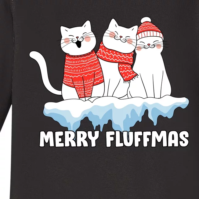 Merry Fluffmas Christmas Baby Long Sleeve Bodysuit