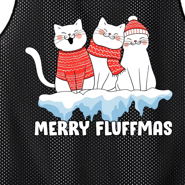 Merry Fluffmas Christmas Mesh Reversible Basketball Jersey Tank