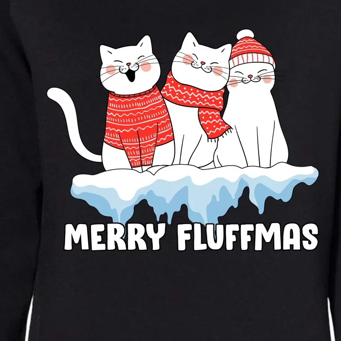 Merry Fluffmas Christmas Womens California Wash Sweatshirt