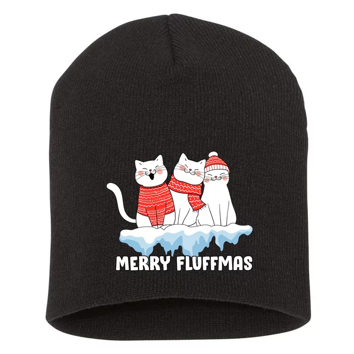 Merry Fluffmas Christmas Short Acrylic Beanie