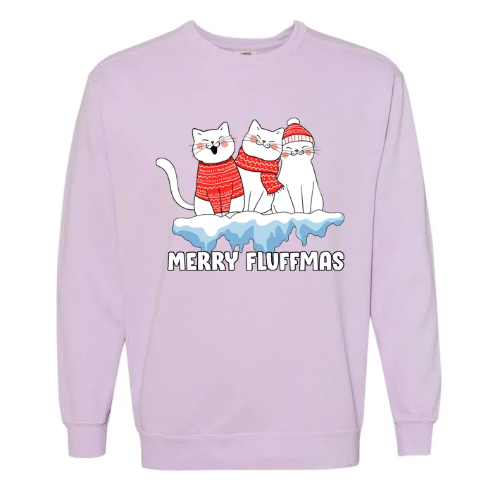 Merry Fluffmas Christmas Garment-Dyed Sweatshirt