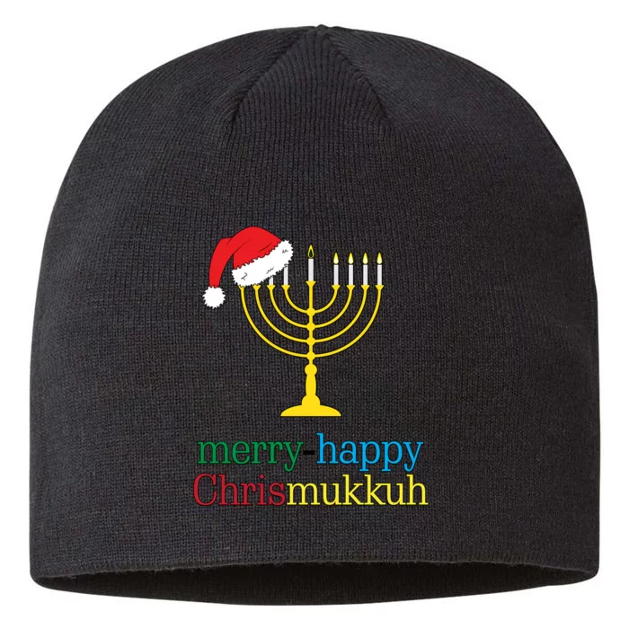 Merry-Happy Chrismukkah 8 1/2in Sustainable Knit Beanie