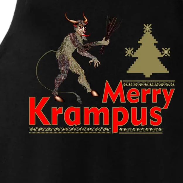 Merry Krampus Ladies Tri-Blend Wicking Tank