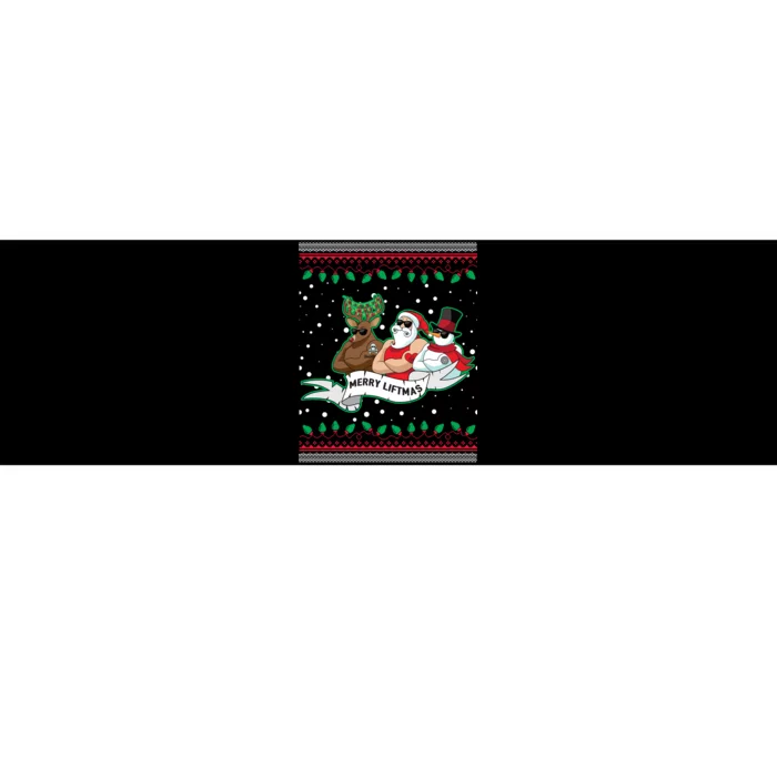 Merry Liftmas Funny Ugly Christmas Sweater Bumper Sticker