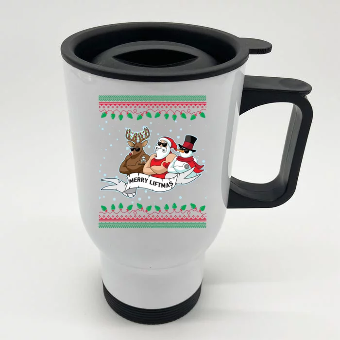 Merry Liftmas Ugly Christmas Gym Workout Gift Mens Coffee Mug by