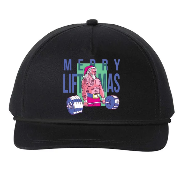 Merry Liftmas Tattoo Santa Snapback Five-Panel Rope Hat