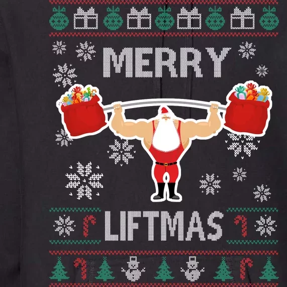 Merry Liftmas Ugly Christmas Premium Hoodie