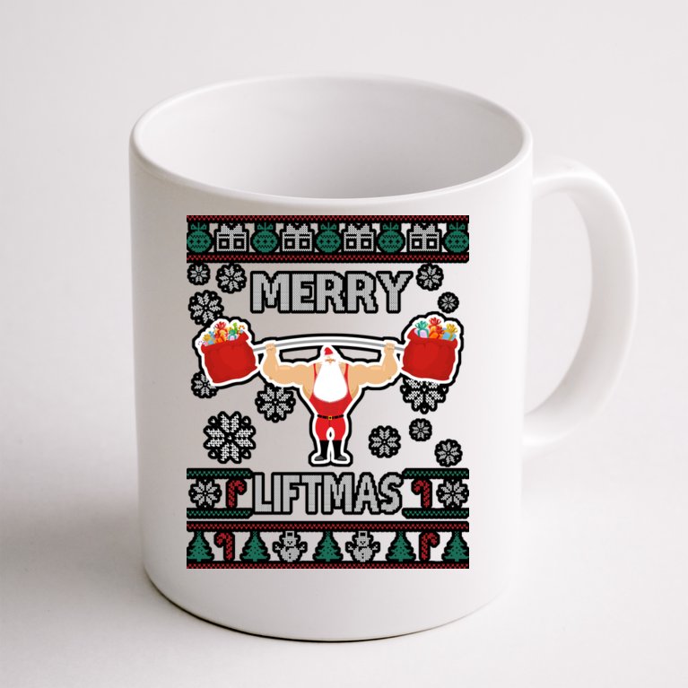 Merry Liftmas Ugly Christmas Coffee Mug