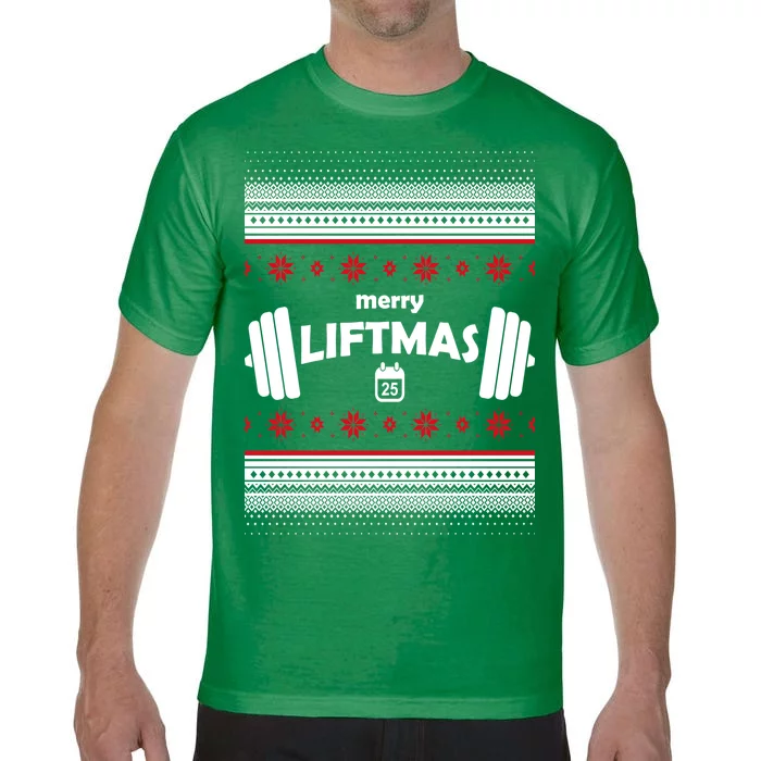 Merry Liftmas Ugly Christmas1 Comfort Colors T-Shirt