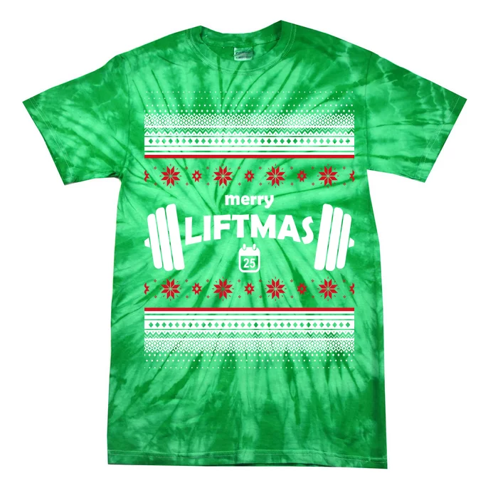 Merry Liftmas Ugly Christmas1 Tie-Dye T-Shirt