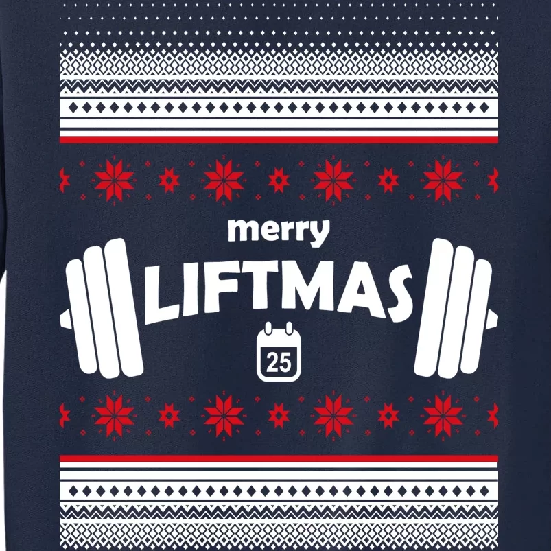 Merry Liftmas Ugly Christmas1 Tall Sweatshirt