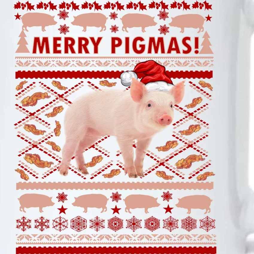 Merry Pigmas Christmas Pig Ugly Sweater Black Color Changing Mug