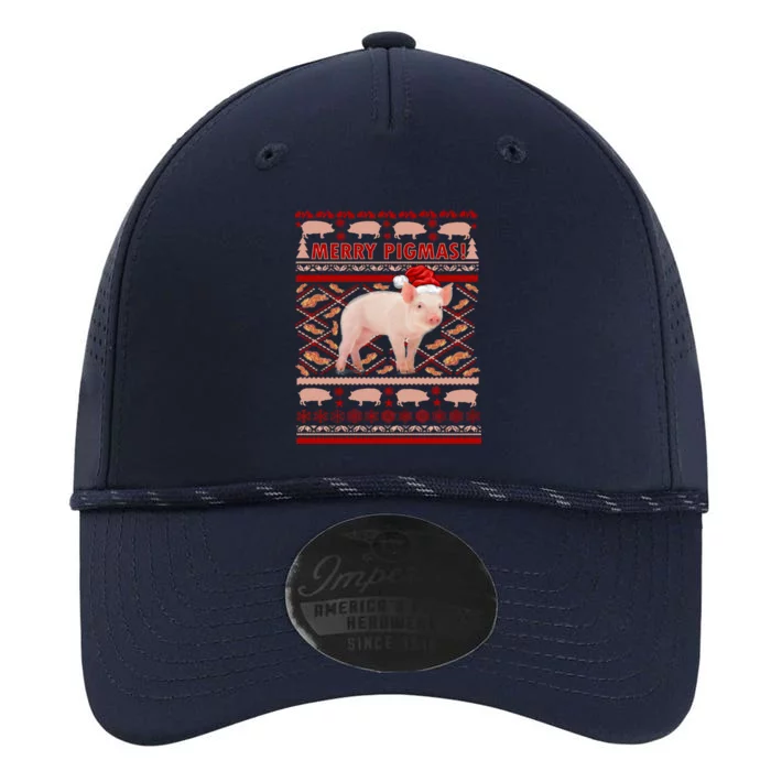 Merry Pigmas Christmas Pig Ugly Sweater Performance The Dyno Cap