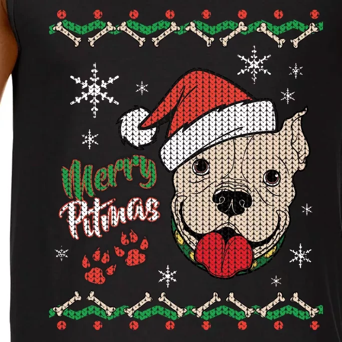 Merry Pitmas Ugly Christmas Sweater Comfort Colors® Tank Top