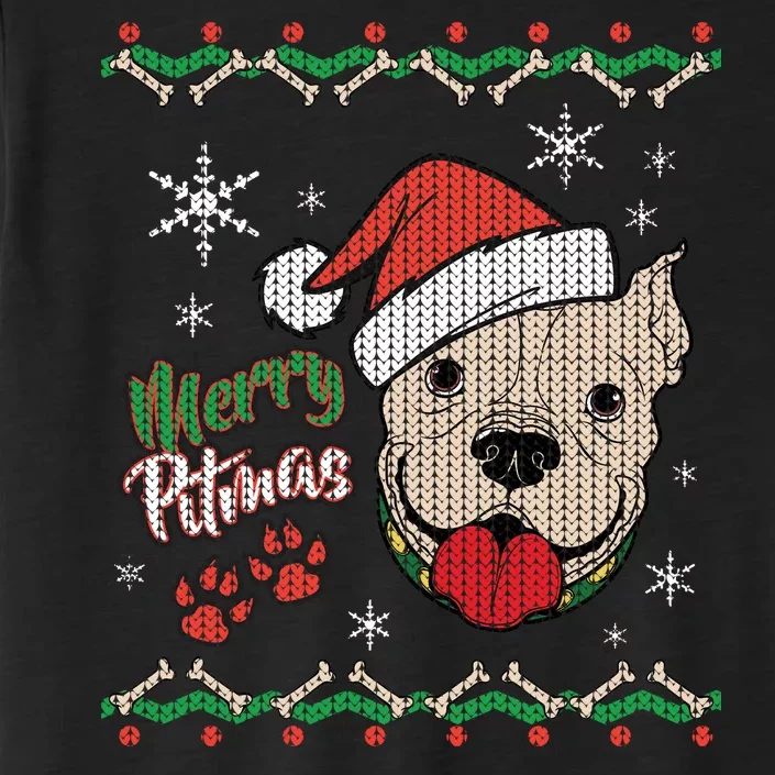 Merry Pitmas Ugly Christmas Sweater ChromaSoft Performance T-Shirt