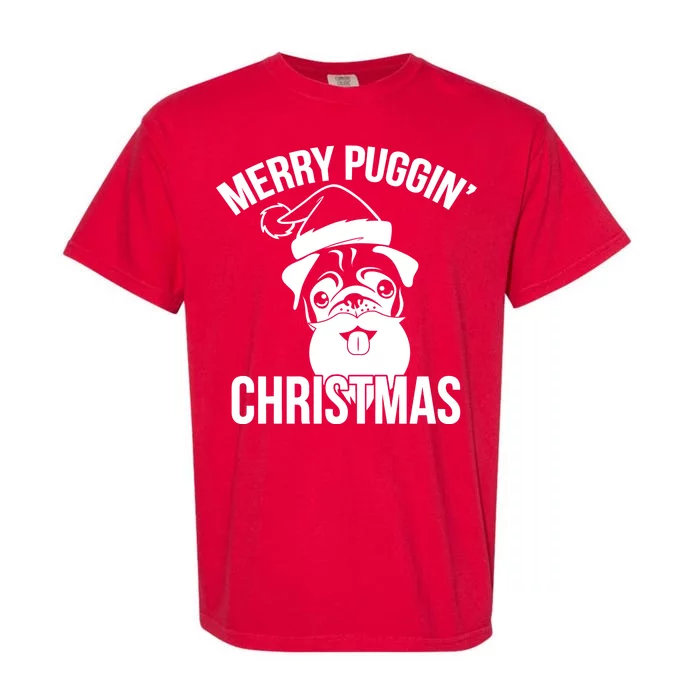 Merry Puggin Christmas Pug Garment-Dyed Heavyweight T-Shirt