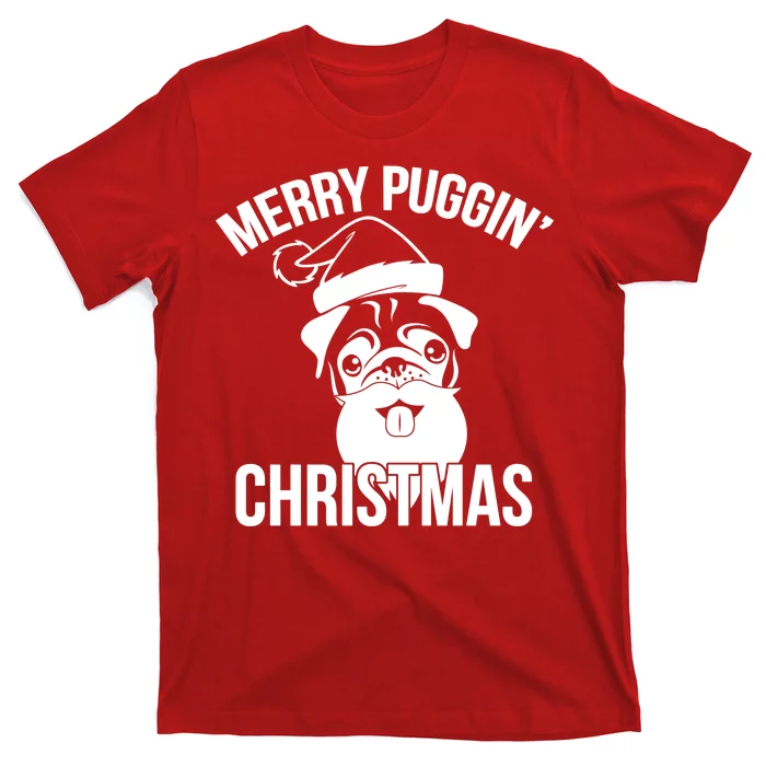 Merry Puggin Christmas Pug T-Shirt