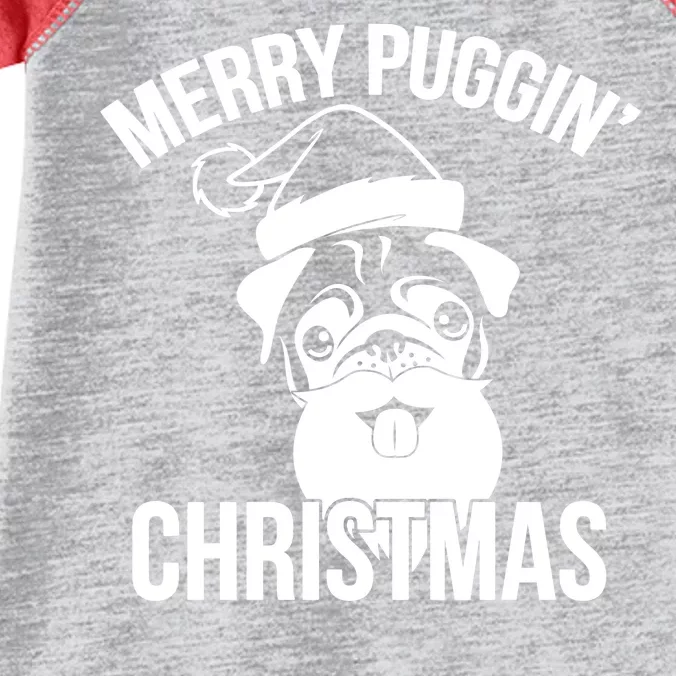 Merry Puggin Christmas Pug Infant Baby Jersey Bodysuit