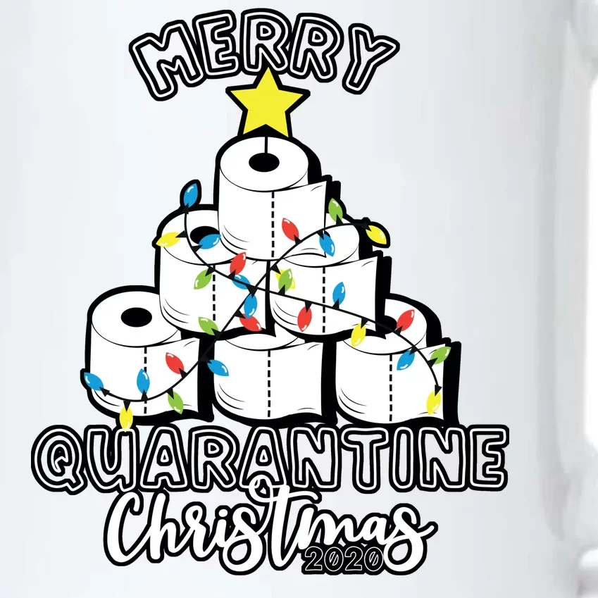 Merry Quarantine Christmas Toilet Paper Tree Black Color Changing Mug